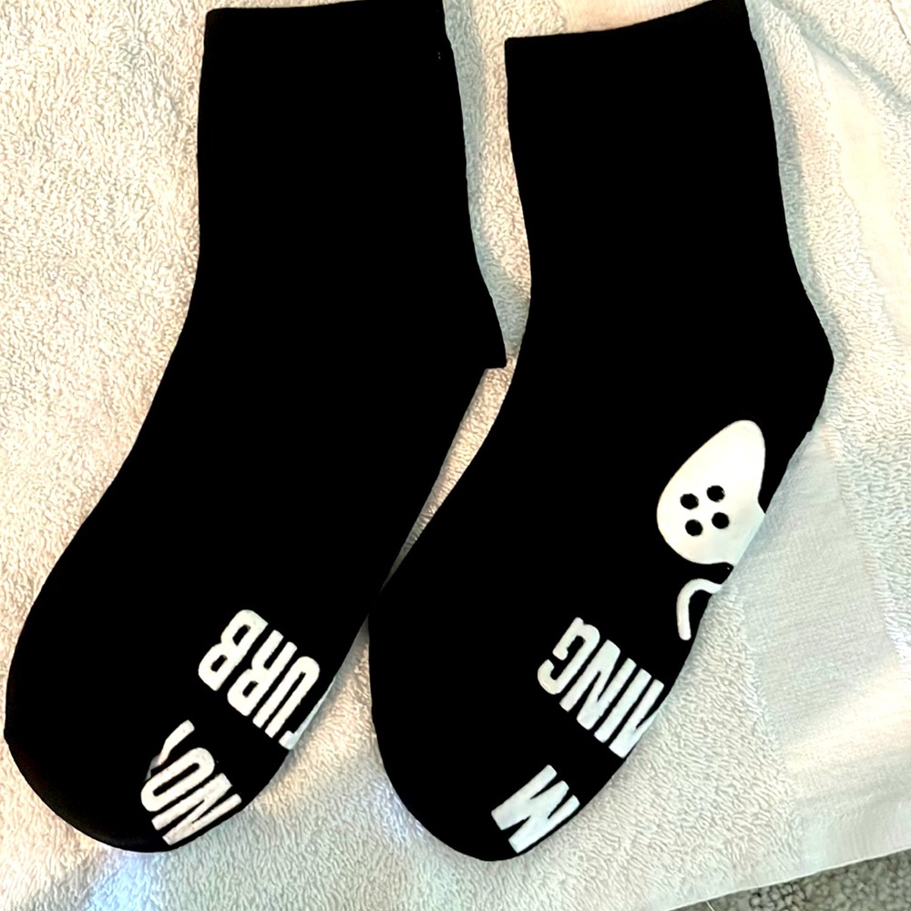 New kid's socks, don't disturb, I'm gaming!